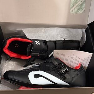 Peloton Black and Red Cycling Shoes
